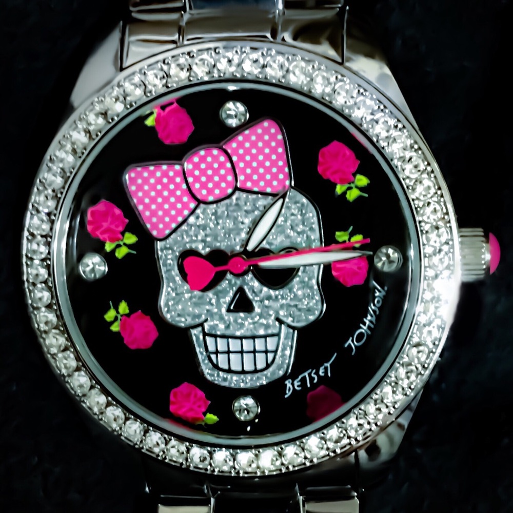 Betsy Johnson Skulls and Roses Watch